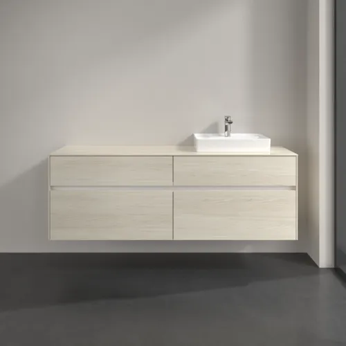 VILLEROY BOCH Collaro Waschbeckenunterschrank, 4 Auszüge, 1600 x 548 x 500 mm, White Oak / White Oak #C07900AA, Bild 3