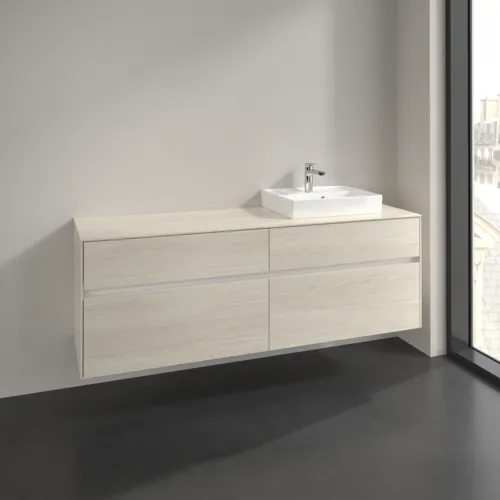 VILLEROY BOCH Collaro Waschbeckenunterschrank, 4 Auszüge, 1600 x 548 x 500 mm, White Oak / White Oak #C07900AA, Bild 2