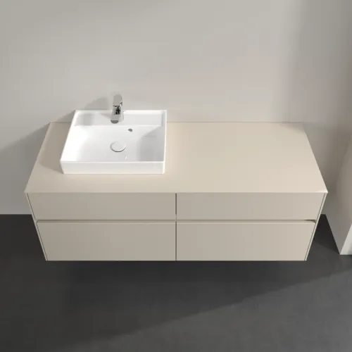 Bild von VILLEROY BOCH Collaro Waschbeckenunterschrank, mit Beleuchtung, 4 Auszüge, 1400 x 548 x 500 mm, Cashmere Grey / Cashmere Grey #C074B0VN