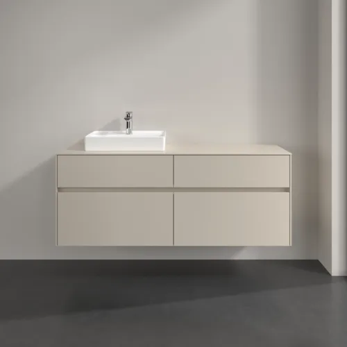 Bild von VILLEROY BOCH Collaro Waschbeckenunterschrank, mit Beleuchtung, 4 Auszüge, 1400 x 548 x 500 mm, Cashmere Grey / Cashmere Grey #C074B0VN