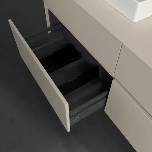 Bild von VILLEROY BOCH Collaro Waschbeckenunterschrank, mit Beleuchtung, 4 Auszüge, 1400 x 548 x 500 mm, Cashmere Grey / Cashmere Grey #C074B0VN
