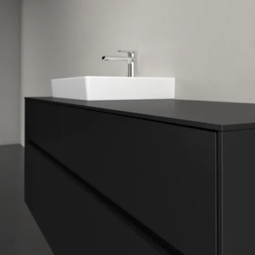 Bild von VILLEROY BOCH Collaro Waschbeckenunterschrank, mit Beleuchtung, 4 Auszüge, 1400 x 548 x 500 mm, Volcano Black / Volcano Black #C074B0VL