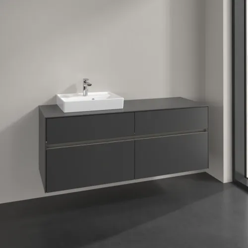 Obrázek VILLEROY BOCH Collaro toaletní skříňka, s osvětlením, 4 výsuvy, 1400 x 548 x 500 mm, Grafit / Grafit #C074B0VR