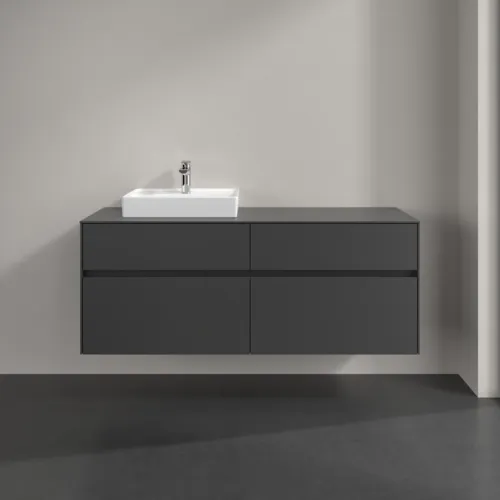 Obrázek VILLEROY BOCH Collaro toaletní skříňka, s osvětlením, 4 výsuvy, 1400 x 548 x 500 mm, Grafit / Grafit #C074B0VR