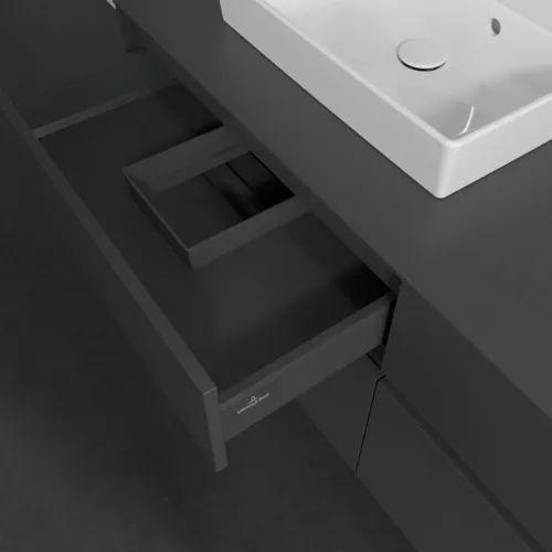 Obrázek VILLEROY BOCH Collaro toaletní skříňka, s osvětlením, 4 výsuvy, 1400 x 548 x 500 mm, Grafit / Grafit #C074B0VR