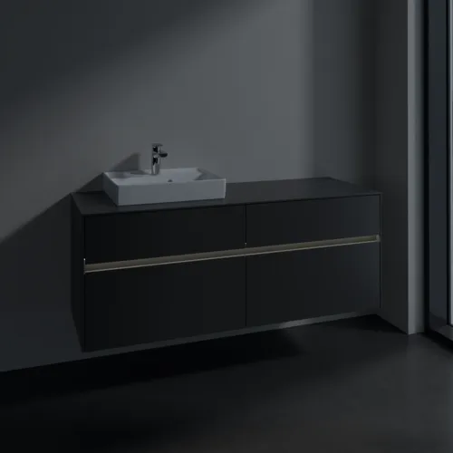 Obrázek VILLEROY BOCH Collaro toaletní skříňka, s osvětlením, 4 výsuvy, 1400 x 548 x 500 mm, Grafit / Grafit #C074B0VR