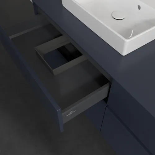 Bild von VILLEROY BOCH Collaro Waschbeckenunterschrank, mit Beleuchtung, 4 Auszüge, 1400 x 548 x 500 mm, Marine Blue / Marine Blue #C074B0VQ