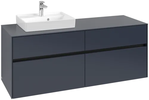 Picture of VILLEROY BOCH Collaro Vanity unit, with lighting, 4 pull-out compartments, 1400 x 548 x 500 mm, Marine Blue / Marine Blue #C074B0VQ