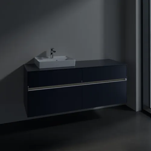 Bild von VILLEROY BOCH Collaro Waschbeckenunterschrank, mit Beleuchtung, 4 Auszüge, 1400 x 548 x 500 mm, Marine Blue / Marine Blue #C074B0VQ