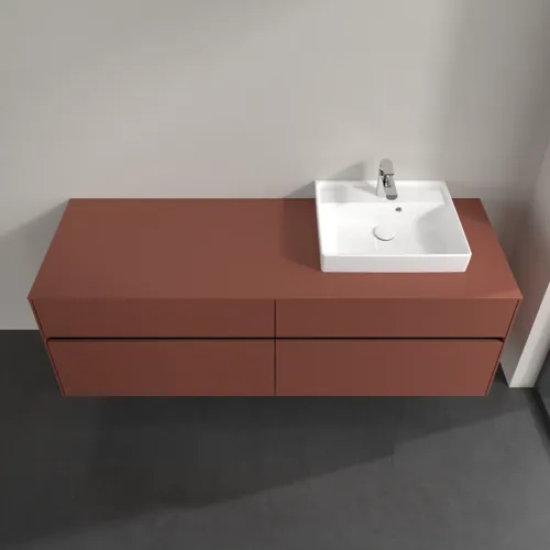 Picture of VILLEROY BOCH Collaro Vanity unit, 4 pull-out compartments, 1600 x 548 x 500 mm, Wine Red / Wine Red #C07900AH