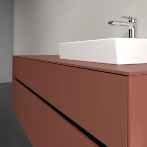Picture of VILLEROY BOCH Collaro Vanity unit, 4 pull-out compartments, 1600 x 548 x 500 mm, Wine Red / Wine Red #C07900AH