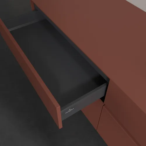 Picture of VILLEROY BOCH Collaro Vanity unit, 4 pull-out compartments, 1600 x 548 x 500 mm, Wine Red / Wine Red #C07900AH