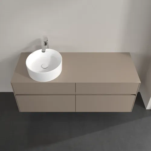Bild von VILLEROY BOCH Collaro Waschbeckenunterschrank, mit Beleuchtung, 4 Auszüge, 1400 x 548 x 500 mm, Taupe / Taupe #C046B0VM