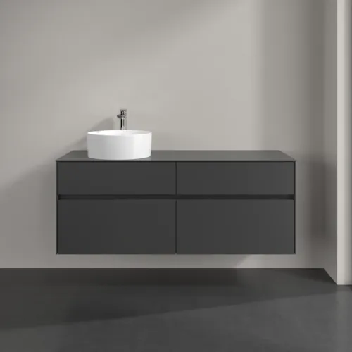 Bild von VILLEROY BOCH Collaro Waschbeckenunterschrank, mit Beleuchtung, 4 Auszüge, 1400 x 548 x 500 mm, Graphite / Graphite #C046B0VR