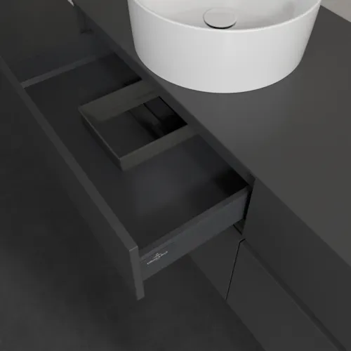 Bild von VILLEROY BOCH Collaro Waschbeckenunterschrank, mit Beleuchtung, 4 Auszüge, 1400 x 548 x 500 mm, Graphite / Graphite #C046B0VR