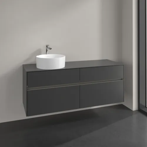 Bild von VILLEROY BOCH Collaro Waschbeckenunterschrank, mit Beleuchtung, 4 Auszüge, 1400 x 548 x 500 mm, Graphite / Graphite #C046B0VR