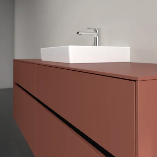 Bild von VILLEROY BOCH Collaro Waschbeckenunterschrank, mit Beleuchtung, 4 Auszüge, 1600 x 548 x 500 mm, Wine Red / Wine Red #C077B0AH