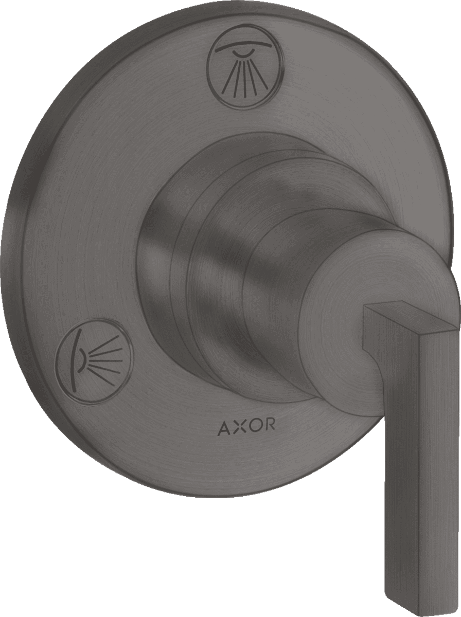 HANSGROHE AXOR Citterio Ab- und Umstellventil Trio/ Quattro Unterputz mit Hebelgriff #39920340 - Brushed Black Chrome