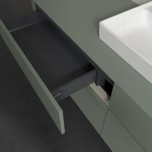 Bild von VILLEROY BOCH Collaro Waschbeckenunterschrank, mit Beleuchtung, 4 Auszüge, 1600 x 548 x 500 mm, Soft Green / Soft Green #C077B0AF