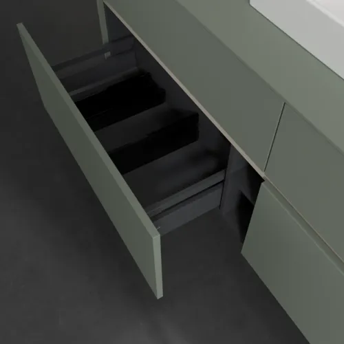 Bild von VILLEROY BOCH Collaro Waschbeckenunterschrank, mit Beleuchtung, 4 Auszüge, 1600 x 548 x 500 mm, Soft Green / Soft Green #C077B0AF