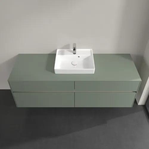 Bild von VILLEROY BOCH Collaro Waschbeckenunterschrank, mit Beleuchtung, 4 Auszüge, 1600 x 548 x 500 mm, Soft Green / Soft Green #C077B0AF