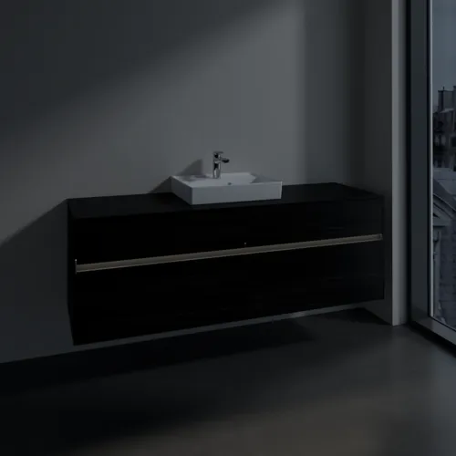 Bild von VILLEROY BOCH Collaro Waschbeckenunterschrank, mit Beleuchtung, 4 Auszüge, 1600 x 548 x 500 mm, Black Oak / Black Oak #C077B0AB