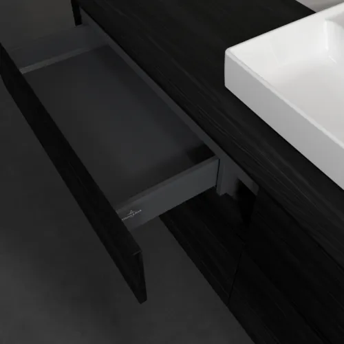 Bild von VILLEROY BOCH Collaro Waschbeckenunterschrank, mit Beleuchtung, 4 Auszüge, 1600 x 548 x 500 mm, Black Oak / Black Oak #C077B0AB