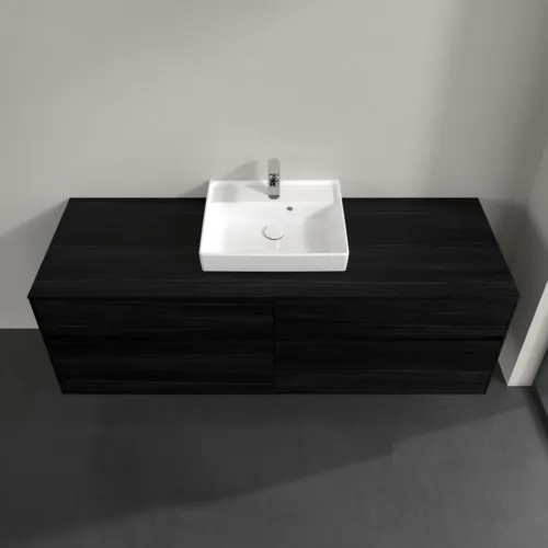 Bild von VILLEROY BOCH Collaro Waschbeckenunterschrank, mit Beleuchtung, 4 Auszüge, 1600 x 548 x 500 mm, Black Oak / Black Oak #C077B0AB