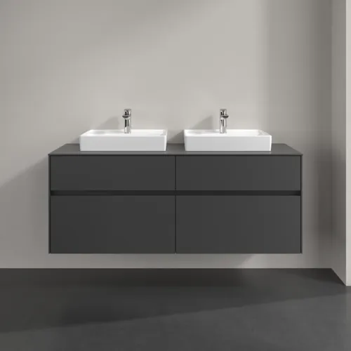 Bild von VILLEROY BOCH Collaro Waschbeckenunterschrank, 4 Auszüge, 1400 x 548 x 500 mm, Graphite / Graphite #C07600VR