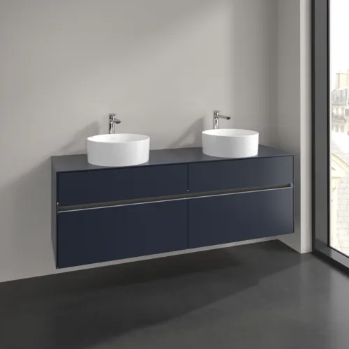 Bild von VILLEROY BOCH Collaro Waschbeckenunterschrank, mit Beleuchtung, 4 Auszüge, 1600 x 548 x 500 mm, Marine Blue / Marine Blue #C052B0VQ