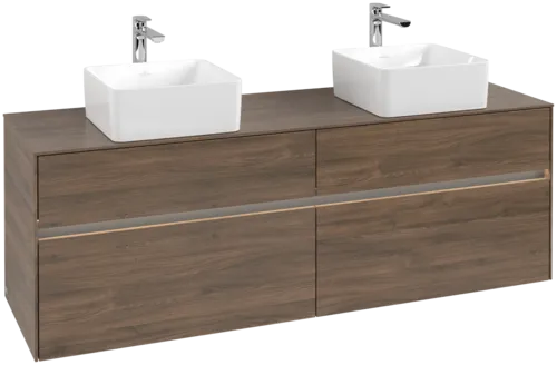 Picture of VILLEROY BOCH Collaro Vanity unit, with lighting, 4 pull-out compartments, 1600 x 548 x 500 mm, Arizona Oak / Arizona Oak #C052B0VH