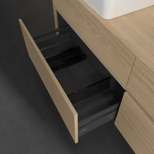 VILLEROY BOCH Collaro Waschbeckenunterschrank, mit Beleuchtung, 4 Auszüge, 1600 x 548 x 500 mm, Nordic Oak / Nordic Oak #C052B0VJ, Bild 7