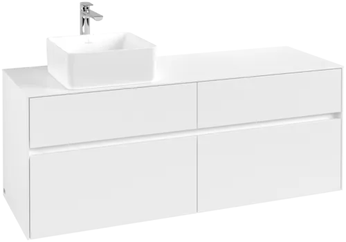 Obrázek VILLEROY BOCH Toaletní skříňka Collaro, 4 výsuvy, 1400 x 548 x 500 mm, bílá matná / bílá matná #C04600MS