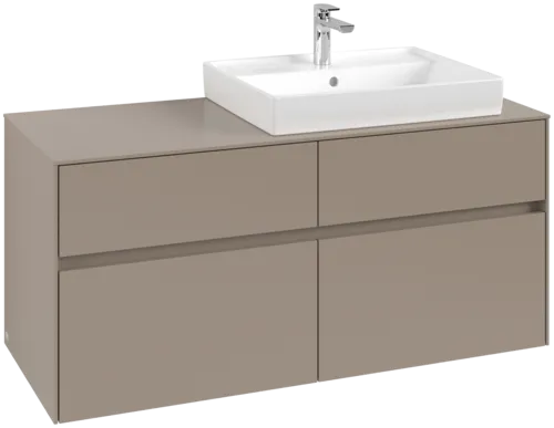 Picture of VILLEROY BOCH Collaro Vanity unit, with lighting, 4 pull-out compartments, 1200 x 548 x 500 mm, Taupe / Taupe #C083B0VM