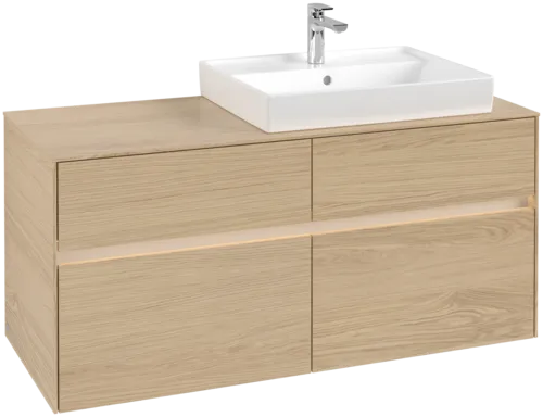 Picture of VILLEROY BOCH Collaro Vanity unit, with lighting, 4 pull-out compartments, 1200 x 548 x 500 mm, Nordic Oak / Nordic Oak #C083B0VJ