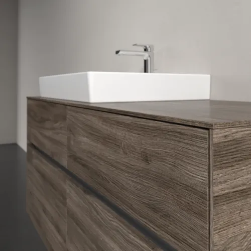 VILLEROY BOCH Collaro Waschbeckenunterschrank, mit Beleuchtung, 4 Auszüge, 1200 x 548 x 500 mm, Stone Oak #C082B0RK, Bild 6