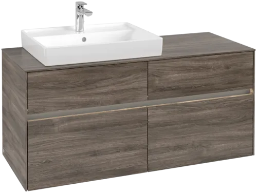Picture of VILLEROY BOCH Collaro Vanity unit, with lighting, 4 pull-out compartments, 1200 x 548 x 500 mm, Stone Oak #C082B0RK