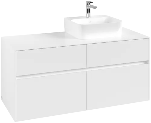 Obrázek VILLEROY BOCH Toaletní skříňka Collaro, 4 výsuvy, 1200 x 548 x 500 mm, bílá matná / bílá matná #C09900MS