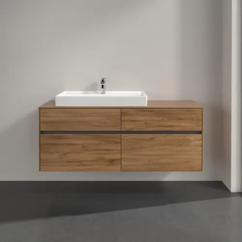 Bild von VILLEROY BOCH Collaro Waschbeckenunterschrank, mit Beleuchtung, 4 Auszüge, 1400 x 548 x 500 mm, Kansas Oak #C089B0RH