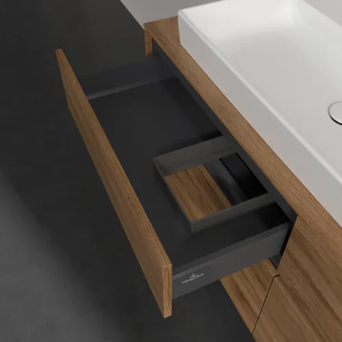 Bild von VILLEROY BOCH Collaro Waschbeckenunterschrank, mit Beleuchtung, 4 Auszüge, 1400 x 548 x 500 mm, Kansas Oak #C089B0RH