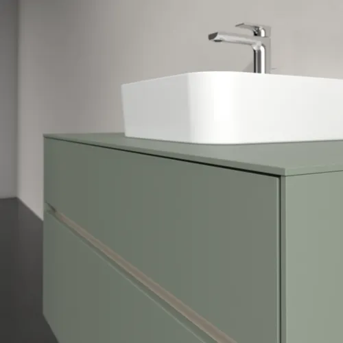 Bild von VILLEROY BOCH Collaro Waschbeckenunterschrank, mit Beleuchtung, 2 Auszüge, 1000 x 548 x 500 mm, Soft Green / Soft Green #C094B0AF