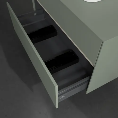 Bild von VILLEROY BOCH Collaro Waschbeckenunterschrank, mit Beleuchtung, 2 Auszüge, 1000 x 548 x 500 mm, Soft Green / Soft Green #C094B0AF
