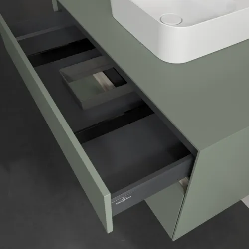 Bild von VILLEROY BOCH Collaro Waschbeckenunterschrank, mit Beleuchtung, 2 Auszüge, 1000 x 548 x 500 mm, Soft Green / Soft Green #C094B0AF