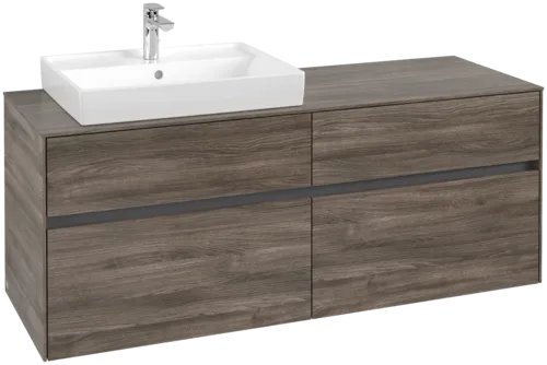 VILLEROY BOCH Collaro Vanity unit, 4 pull-out compartments, 1400 x 548 x 500 mm, Stone Oak #C08500RK resmi