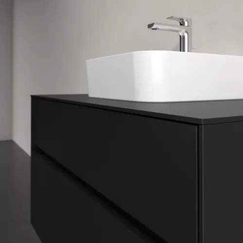 Bild von VILLEROY BOCH Collaro Waschbeckenunterschrank, 2 Auszüge, 1000 x 548 x 500 mm, Volcano Black / Volcano Black #C09400VL