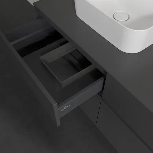 Picture of VILLEROY BOCH Collaro Vanity unit, with lighting, 4 pull-out compartments, 1200 x 548 x 500 mm, Graphite / Graphite #C098B0VR