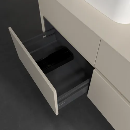 Bild von VILLEROY BOCH Collaro Waschbeckenunterschrank, mit Beleuchtung, 4 Auszüge, 1200 x 548 x 500 mm, Cashmere Grey / Cashmere Grey #C098B0VN