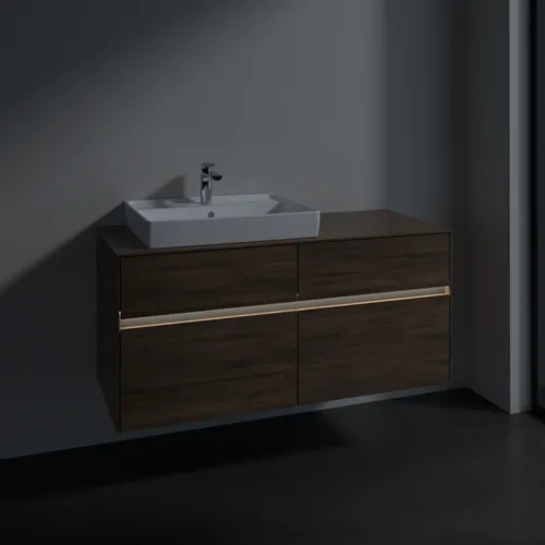Bild von VILLEROY BOCH Collaro Waschbeckenunterschrank, mit Beleuchtung, 4 Auszüge, 1200 x 548 x 500 mm, Arizona Oak / Arizona Oak #C082B0VH
