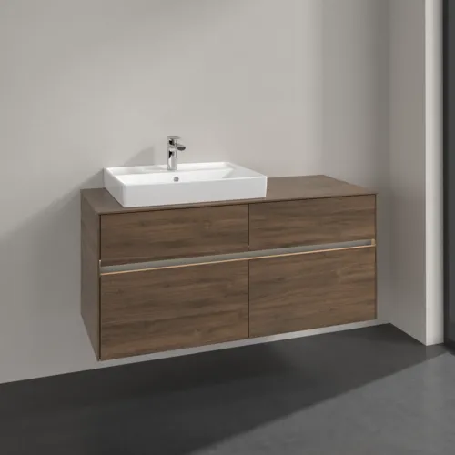 Bild von VILLEROY BOCH Collaro Waschbeckenunterschrank, mit Beleuchtung, 4 Auszüge, 1200 x 548 x 500 mm, Arizona Oak / Arizona Oak #C082B0VH