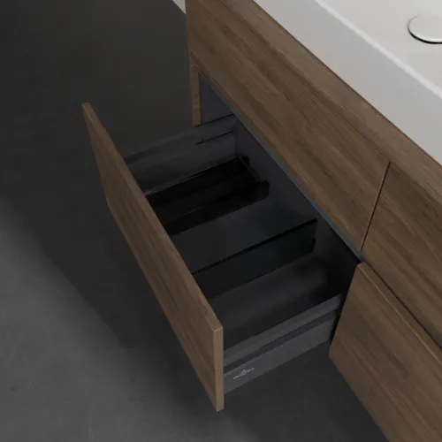 Bild von VILLEROY BOCH Collaro Waschbeckenunterschrank, mit Beleuchtung, 4 Auszüge, 1200 x 548 x 500 mm, Arizona Oak / Arizona Oak #C082B0VH